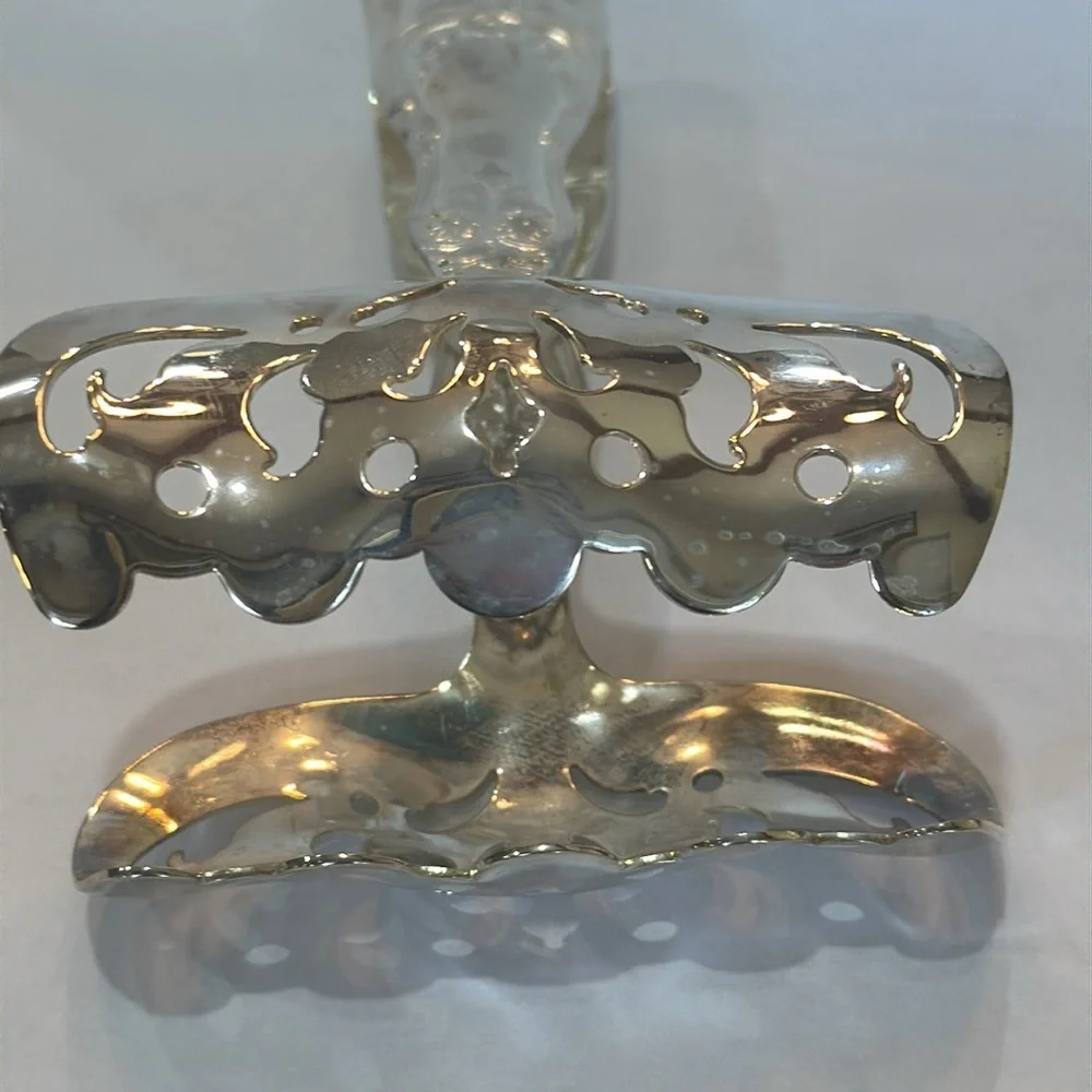 VINTAGE GODINGER REPRODUCTION  BY TIFFANY Silverplated Tongs‎ Vintage 80s